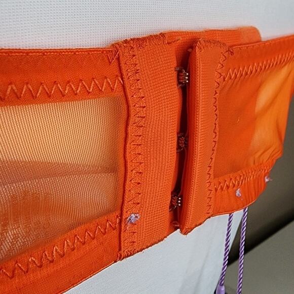 Savage X Fenty Sharp Satin Bra Spicy‎ Orange Size 38C - Picture 5 of 12